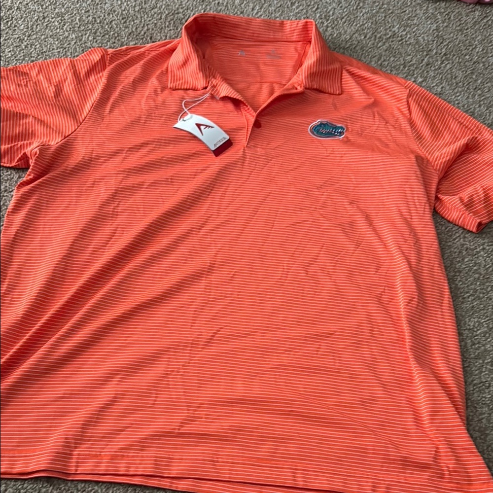Antigua Men's Orange Polo Shirt